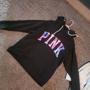 pink hoodie